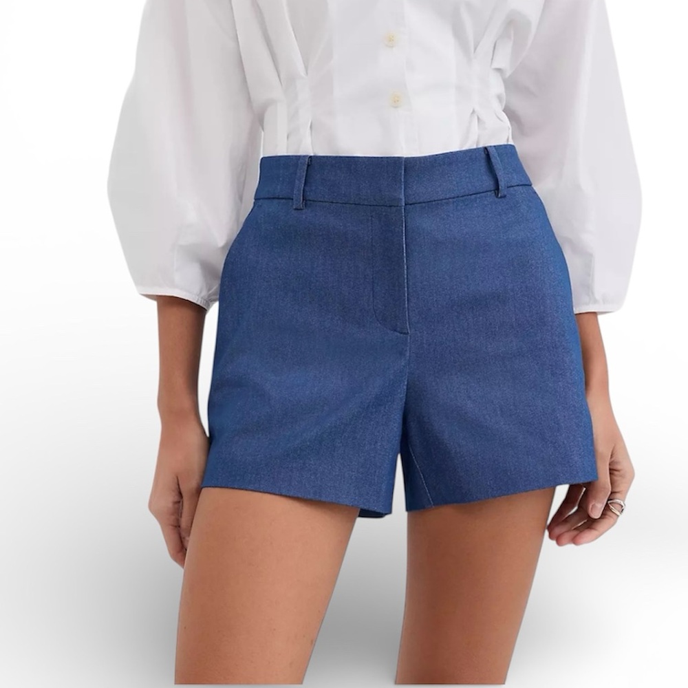 LOFT The Riviera Shorts in Refine Denim High Waist in Blue - Picture 11 of 15